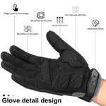 WEST BIKING YP0211208 Luvas de condução para motocicleta e bicicleta, dedos compridos, antiderrapantes, para ecrã tátil, M, L, XL