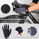 WEST BIKING YP0211214 Luvas de dedos compridos com absorção de choque, antiderrapantes, para ecrã tátil, luvas desportivas para ciclismo, M, L, XL
