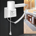 Secador de cabelo de parede para hotel, secador de cabelo de alta potência, secador cilíndrico doméstico, ficha CN, branco, preto, secador de cabelo para hotel branco
