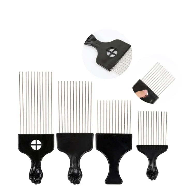 3 PCS Pente de Cabelo com Agulha de Aço para Cabeleireiro Pente de Óleo Pente de Cauda Apontada de Plástico, P2020, P2021, C6, C5