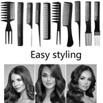 10pcs / Set Hairdressing Plastic Flat Comb