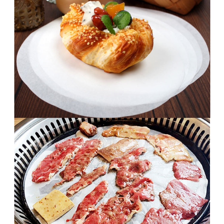 200 unidades/Pacote Papel de Silicone Dupla Face para Cozinhar, Antiaderente e Resistente a Gordura para Bolo, Biscoito e Pizza, Diâmetro 11cm, Diâmetro 12cm