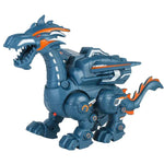 Brinquedo Elétrico Mecânico de Dinossauro Simulação Animal Multifuncional com Som e Luz, Estilo:, Spray-Azul, Spray-Preto Escuro, Sem Spray-Cinza, Sem Spray-Verde