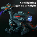Brinquedo Elétrico Mecânico de Dinossauro Simulação Animal Multifuncional com Som e Luz, Estilo:, Spray-Azul, Spray-Preto Escuro, Sem Spray-Cinza, Sem Spray-Verde