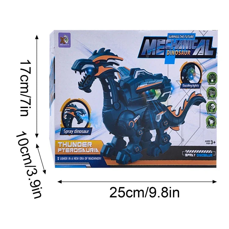 Brinquedo Elétrico Mecânico de Dinossauro Simulação Animal Multifuncional com Som e Luz, Estilo:, Spray-Azul, Spray-Preto Escuro, Sem Spray-Cinza, Sem Spray-Verde