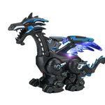 Brinquedo Elétrico Mecânico de Dinossauro Simulação Animal Multifuncional com Som e Luz, Estilo:, Spray-Azul, Spray-Preto Escuro, Sem Spray-Cinza, Sem Spray-Verde