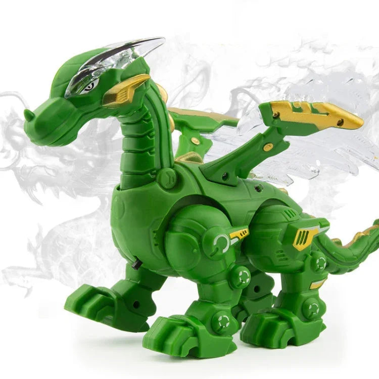 Brinquedo Elétrico Mecânico de Dinossauro Simulação Animal Multifuncional com Som e Luz, Estilo:, Spray-Azul, Spray-Preto Escuro, Sem Spray-Cinza, Sem Spray-Verde
