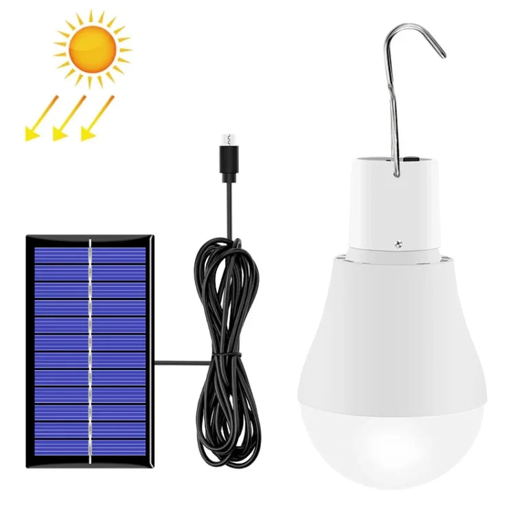 Lâmpada Solar LED USB Portátil Luz de Emergência para Exterior Iluminação para Campismo