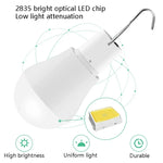 Lâmpada Solar LED USB Portátil Luz de Emergência para Exterior Iluminação para Campismo