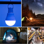 Lâmpada Solar LED USB Portátil Luz de Emergência para Exterior Iluminação para Campismo