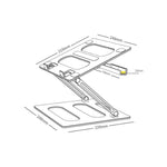 Suporte Metálico Ajustável para Portátil Oatsbasf Z08, Prateado, Cinzento