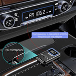 Adaptador Receptor e Transmissor Bluetooth 5.0 2 em 1 para Computador, Coluna, Carro FM, Preto