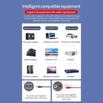 Adaptador Receptor e Transmissor Bluetooth 5.0 2 em 1 para Computador, Coluna, Carro FM, Preto