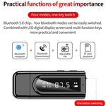 Adaptador Receptor Bluetooth 5.0 USB para Carro FM + AUX Áudio Saída Dupla Transmissor Estéreo, K9 Preto