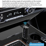 Adaptador Receptor Bluetooth 5.0 USB para Carro FM + AUX Áudio Saída Dupla Transmissor Estéreo, K9 Preto