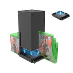 Base de Arrefecimento Multifuncional + Armazenamento de Discos de Jogos JYS X133 para Consola XBOX Series X, JYS X133