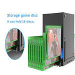 Base de Arrefecimento Multifuncional + Armazenamento de Discos de Jogos JYS X133 para Consola XBOX Series X, JYS X133