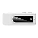 Adaptador Receptor Bluetooth 5.0 USB para Carro FM + AUX Áudio Saída Dupla Transmissor Estéreo, K9 Branco