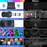 DQ-M3 Luz LED Rotativa do Céu Estrelado Projetor de Planetas Oceano com Música Bluetooth Suporta Cartão TF, Estilo:, USB + Bluetooth, Bateria + Bluetooth