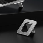 Oatsbasf 03321 Notebook Computer Invisible Height Increase Bracket Desktop Folding Storage Radiator, Gray, Silver