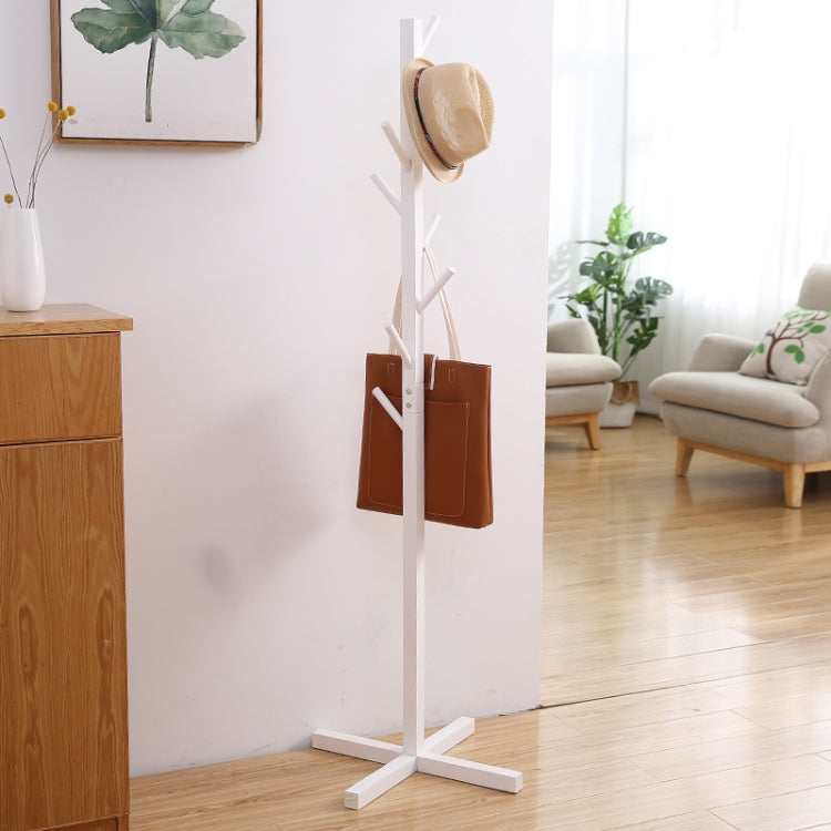 Cabide para Roupas em Madeira Maciça para Sala de Estar e Quarto, Organizador de Roupas, Branco, Cor Madeira, Café