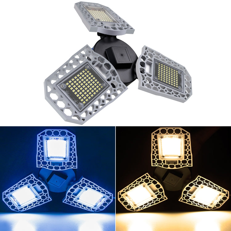 Luz industrial LED para mineração, luz impermeável com sensor, lâmpada dobrável de três folhas para garagem, 60W, 80W, 100W