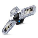 Luz industrial LED para mineração, luz impermeável com sensor, lâmpada dobrável de três folhas para garagem, 60W, 80W, 100W