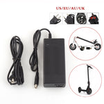 THGX-4202 42V / 2A DC Porta de Carregamento 5,5mm Adaptador de Energia Universal para Scooter Elétrico Carregador de Bateria de Lítio para Xiaomi Mijia M365 & Ninebot ES2 / ES4, Plugue UE, Plugue EUA, Plugue Reino Unido, Plugue AU