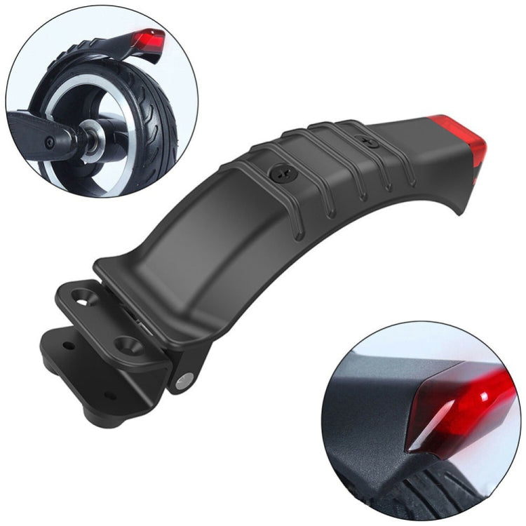 Para Guarda-lamas Traseiro em Fibra de Carbono e Liga de Alumínio para Scooter Elétrico de 5 polegadas / 5,5 polegadas / 6,5 polegadas com Luz Traseira LED