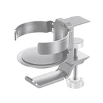 Suporte Giratório para Copos e Auscultadores Suporte para Auscultadores para Monitor de Café Internet, Preto, Prateado Lua