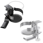 Suporte Giratório para Copos e Auscultadores Suporte para Auscultadores para Monitor de Café Internet, Preto, Prateado Lua