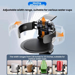 Suporte Giratório para Copos e Auscultadores Suporte para Auscultadores para Monitor de Café Internet, Preto, Prateado Lua