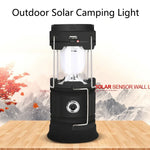 5803 Lâmpada Solar para Campismo LED de Emergência Portátil para Exterior Suporta Saída USB, Solar + USB
