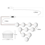 Luz LED para Espelho de Maquilhagem Luz de Preenchimento de Beleza Sensor de Movimento Manual Luz Frontal para Espelho, 2 Lâmpadas, 6 Lâmpadas, 10 Lâmpadas, 14 Lâmpadas