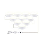 Luz LED para Espelho de Maquilhagem Luz de Preenchimento de Beleza Sensor de Movimento Manual Luz Frontal para Espelho, 2 Lâmpadas, 6 Lâmpadas, 10 Lâmpadas, 14 Lâmpadas