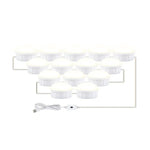 Luz LED para Espelho de Maquilhagem Luz de Preenchimento de Beleza Sensor de Movimento Manual Luz Frontal para Espelho, 2 Lâmpadas, 6 Lâmpadas, 10 Lâmpadas, 14 Lâmpadas
