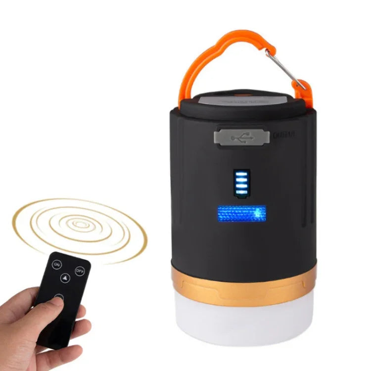 Y10 Luz de Campismo com Controlo Remoto Iluminação Exterior Lanterna Portátil USB para Tenda, YD-29 Preto