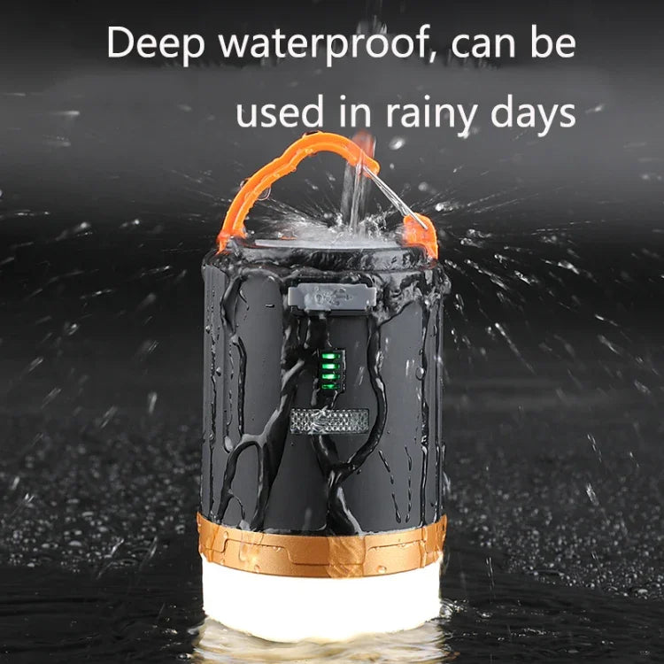 Y10 Luz de Campismo com Controlo Remoto Iluminação Exterior Lanterna Portátil USB para Tenda, YD-29 Preto