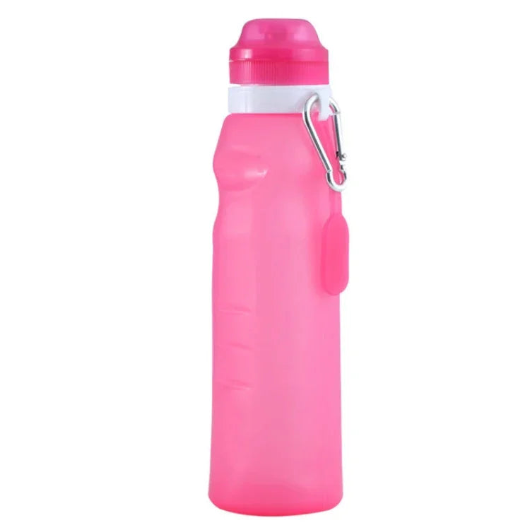 Copo Dobrável de Silicone XC-282 600ml para Camping, Ciclismo e Desporto, Branco, Rosa, Azul, Cor Toranja