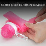 Copo Dobrável de Silicone XC-282 600ml para Camping, Ciclismo e Desporto, Branco, Rosa, Azul, Cor Toranja