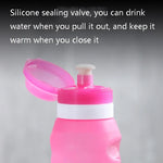 Copo Dobrável de Silicone XC-282 600ml para Camping, Ciclismo e Desporto, Branco, Rosa, Azul, Cor Toranja