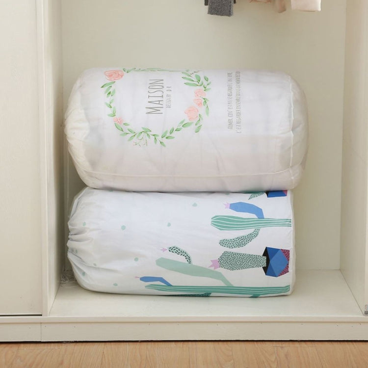 Saco de Armazenamento para Edredão à Prova de Água e Humidade de Grande Capacidade para Casa, Rena às Riscas, Cerveja Fofa, Cacto, Guirlandas