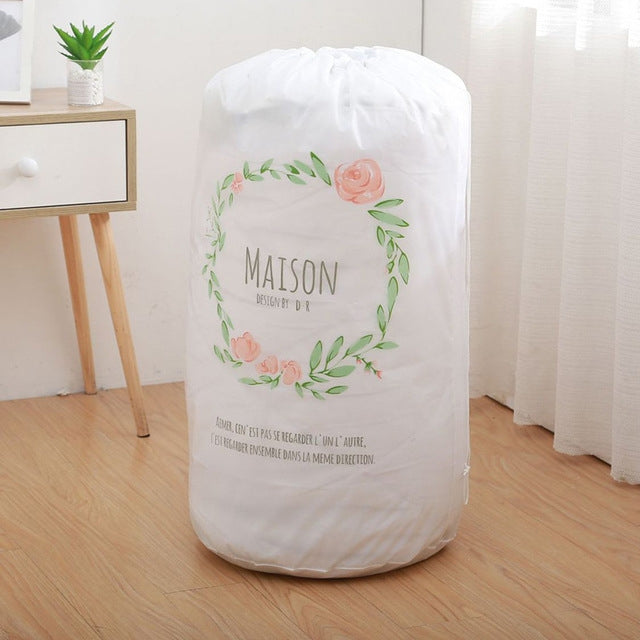 Saco de Armazenamento para Edredão à Prova de Água e Humidade de Grande Capacidade para Casa, Rena às Riscas, Cerveja Fofa, Cacto, Guirlandas