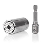 Conjunto de Cabeças de Chave de Torque Universal Manga de Soquete 7-19mm Broca Elétrica Chave de Catraca Bucha Chave Mágica Multi Ferramentas Manuais, Chave 7-19mm