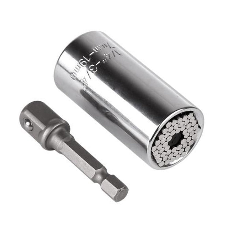 Conjunto de Cabeças de Chave de Torque Universal Manga de Soquete 7-19mm Broca Elétrica Chave de Catraca Bucha Chave Mágica Multi Ferramentas Manuais, Chave 7-19mm