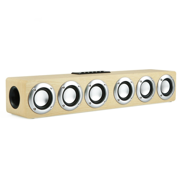Altifalante Bluetooth M1 Relógio de Secretária de Madeira Altifalante Sem Fios, Amarelo, Preto
