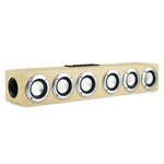 Altifalante Bluetooth M1 Relógio de Secretária de Madeira Altifalante Sem Fios, Amarelo, Preto