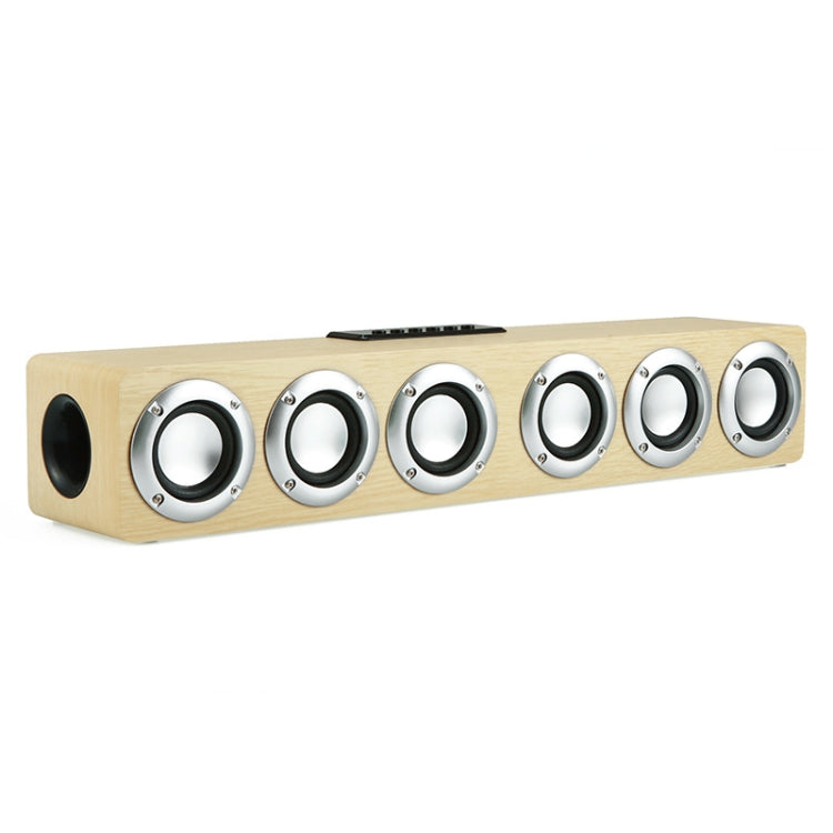 Altifalante Bluetooth M1 Relógio de Secretária de Madeira Altifalante Sem Fios, Amarelo, Preto