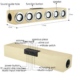 Altifalante Bluetooth M1 Relógio de Secretária de Madeira Altifalante Sem Fios, Amarelo, Preto