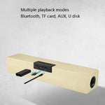 Altifalante Bluetooth M1 Relógio de Secretária de Madeira Altifalante Sem Fios, Amarelo, Preto